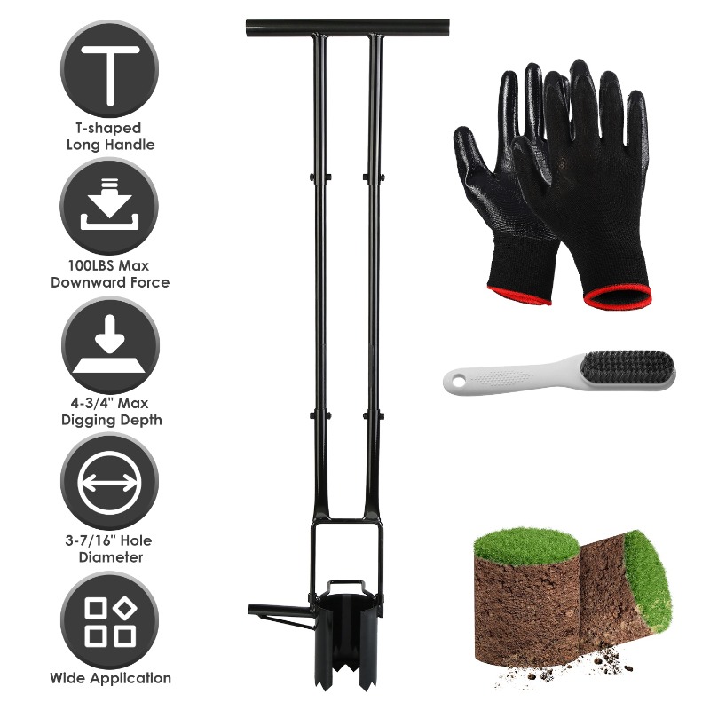 Gardening Tools Uses - Multifunctional Bulb Planter Tool, Long Handle