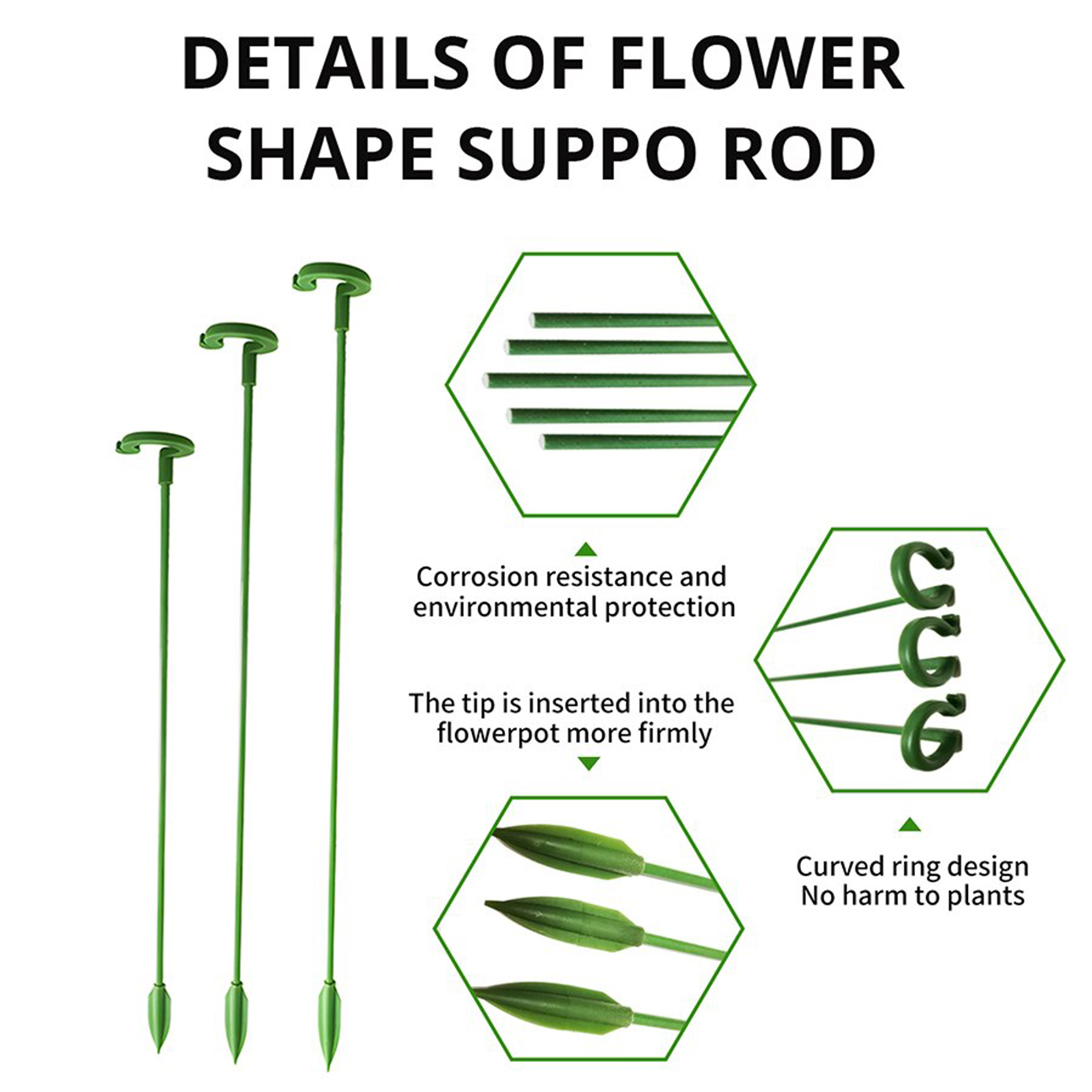 Gardening Tools Hoe - 5pcs Plant Supports Stakes Flower Stand