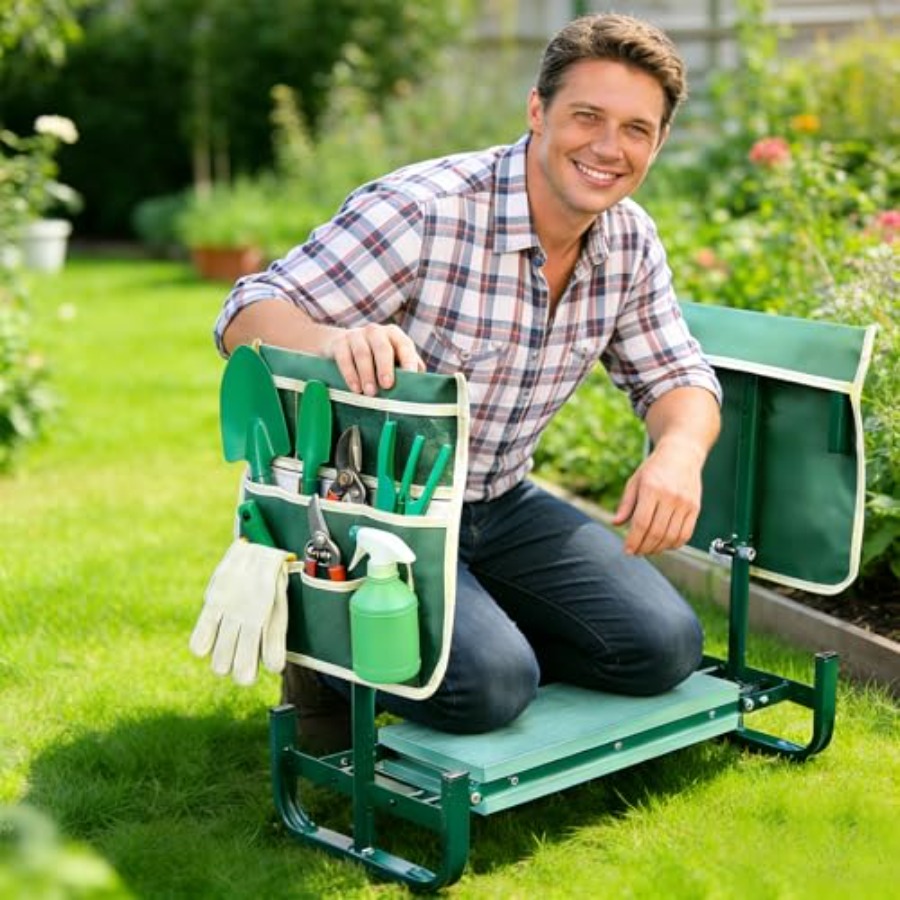 Garden kneeler and seat for ou - مراجعة Gardening Tools Uses وسعره