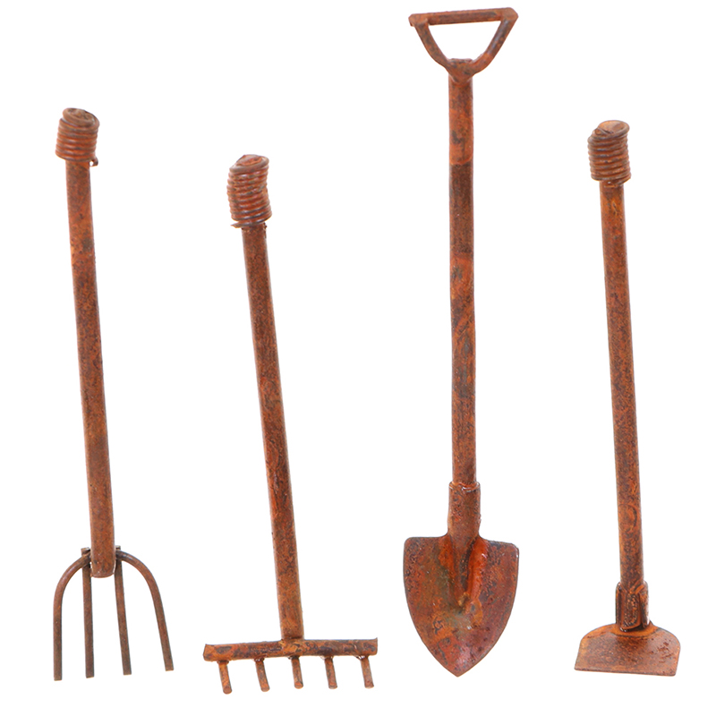 1:12 Scale Dollhouse Miniature - مراجعة Gardening Tools Hoe وسعره