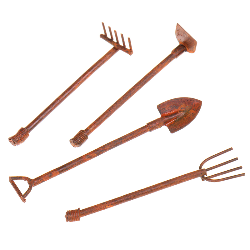 1:12 Scale Dollhouse Miniature - مراجعة Gardening Tools Hoe وسعره