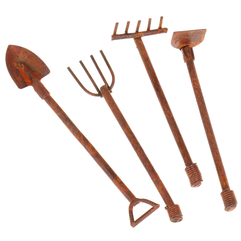 1:12 Scale Dollhouse Miniature - مراجعة Gardening Tools Hoe وسعره
