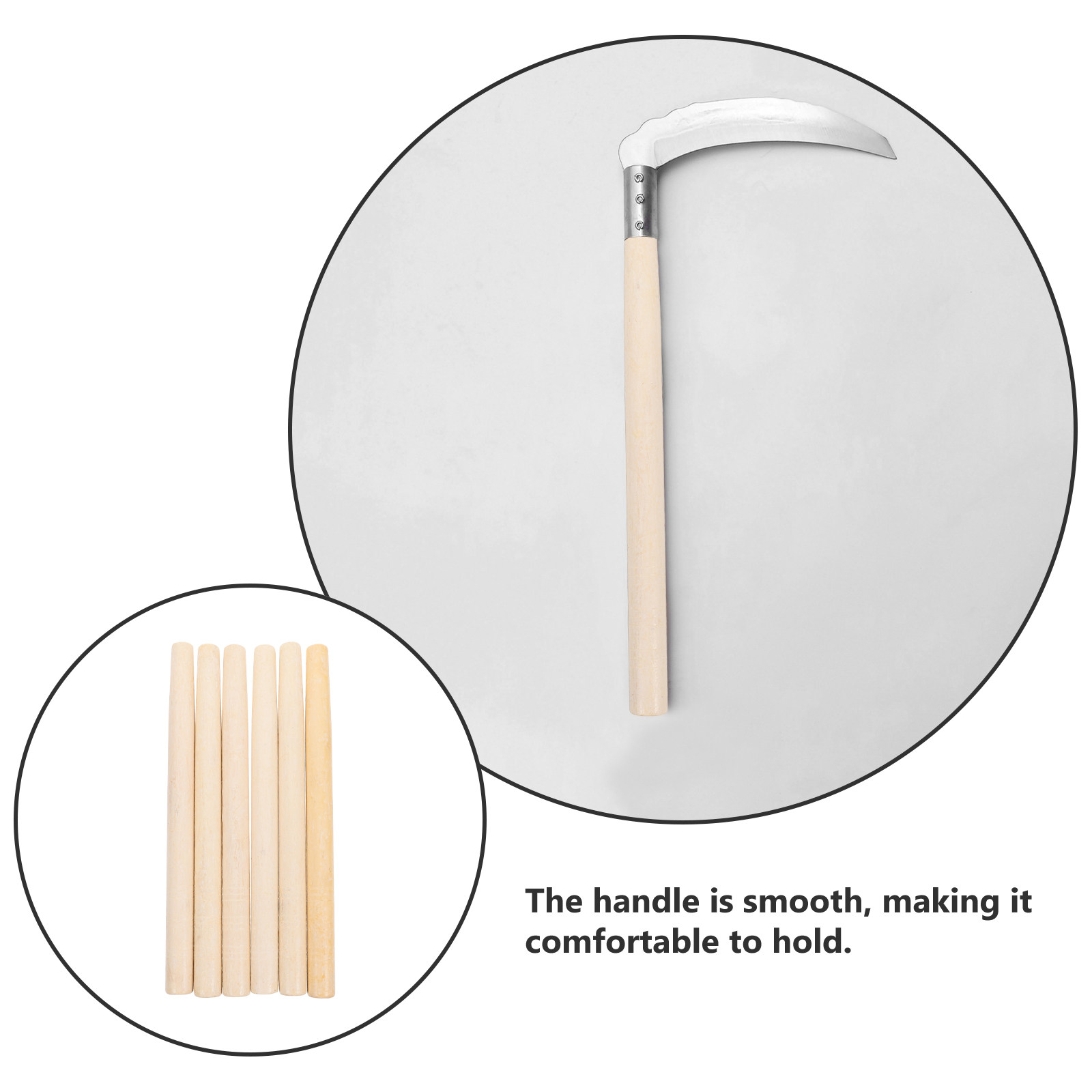 6Pcs Wooden Replacement Handle - مراجعة Gardening Tools Hoe وسعره