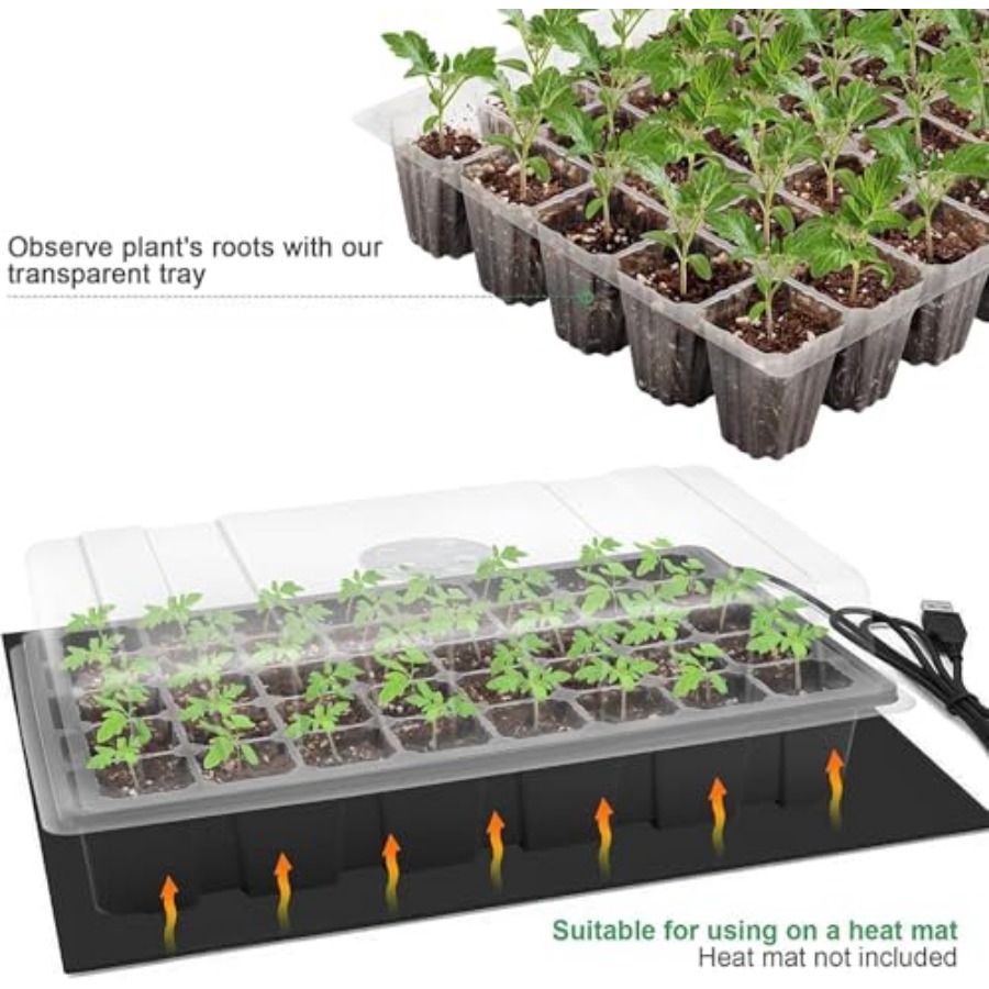 Seedling Trays Seed Starter Tr - مراجعة Propagation Tray Dome وسعره