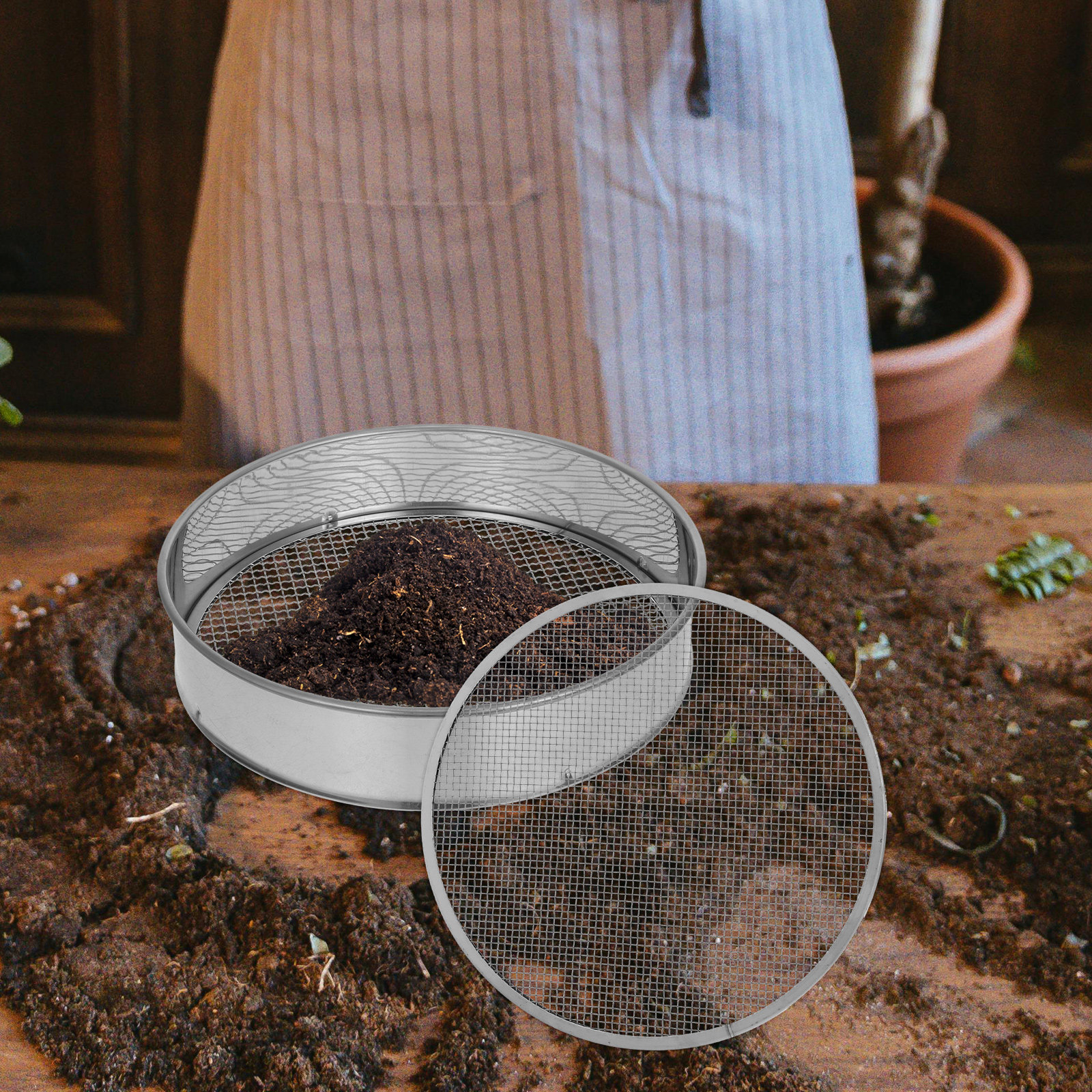 1Set Soil Sieve Set Stainless  - مراجعة Gardening Tools Set وسعره