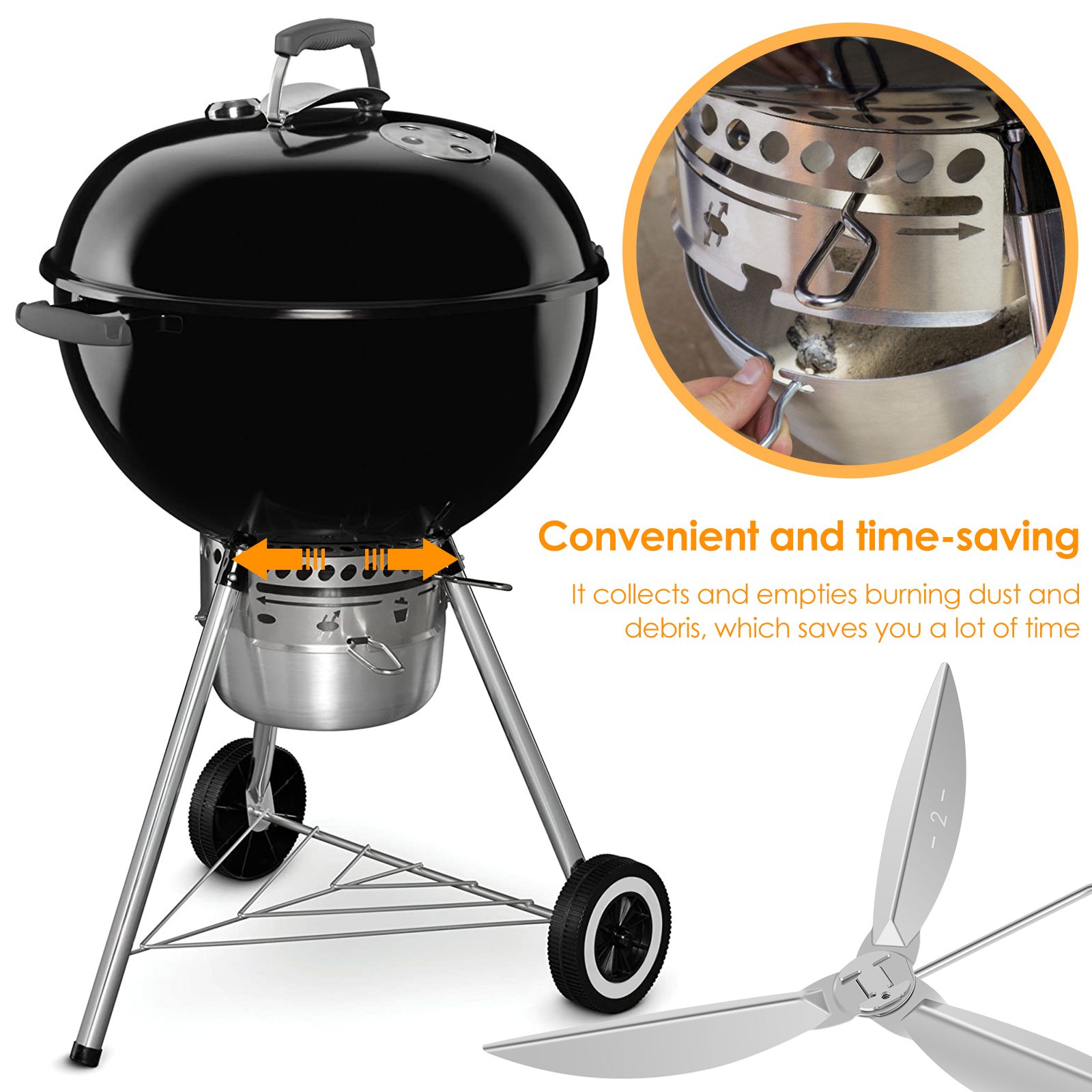 For 22-1/2Inch Grills One-Touc - مراجعة Gardening Tools Hoe وسعره