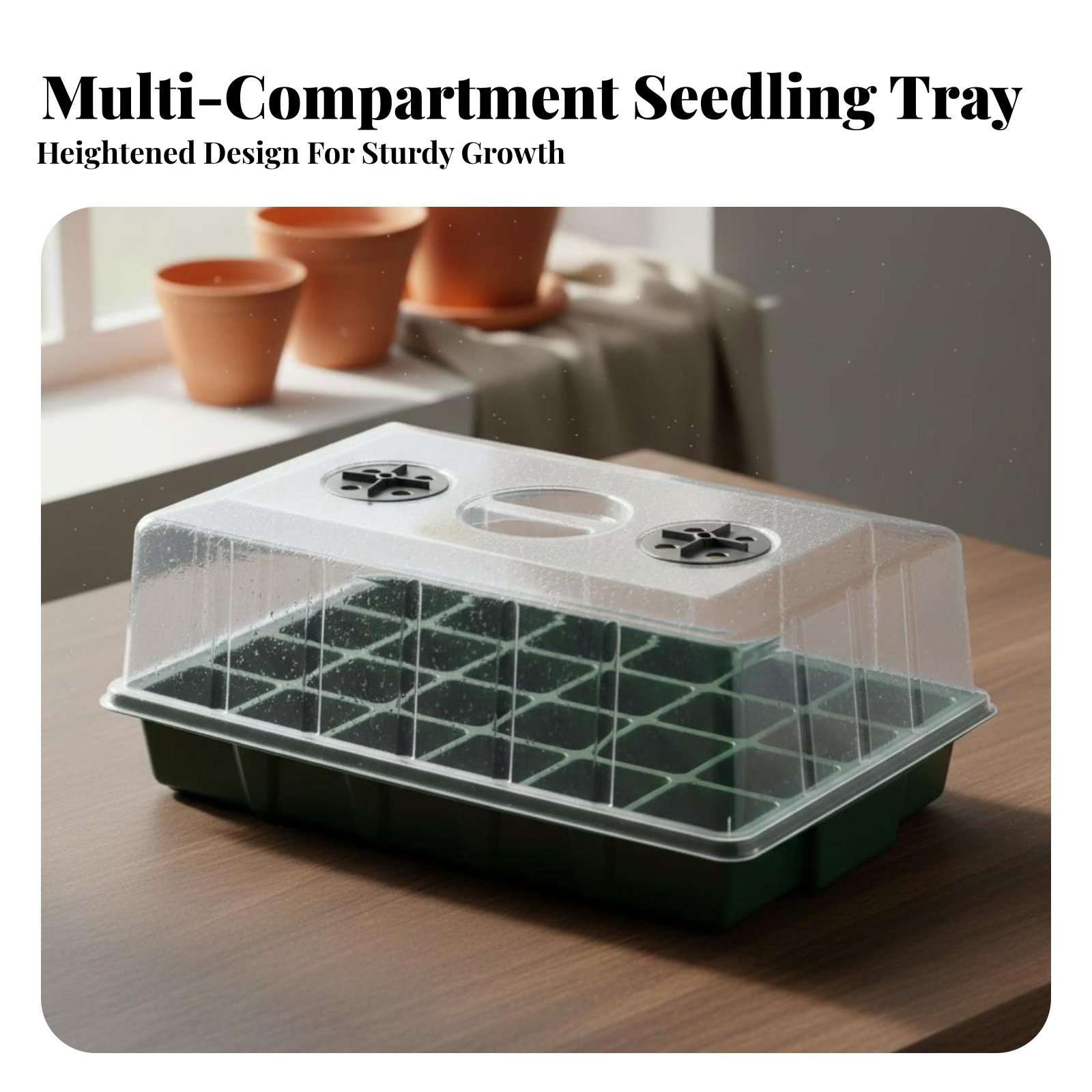 24 Compartment Nursery Tray Tr - مراجعة Propagation Tray Dome وسعره