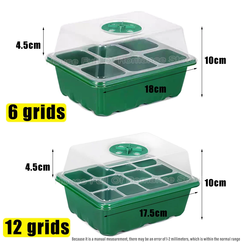 6/12 Grids Growing Starting Nu - مراجعة Propagation Tray Dome وسعره
