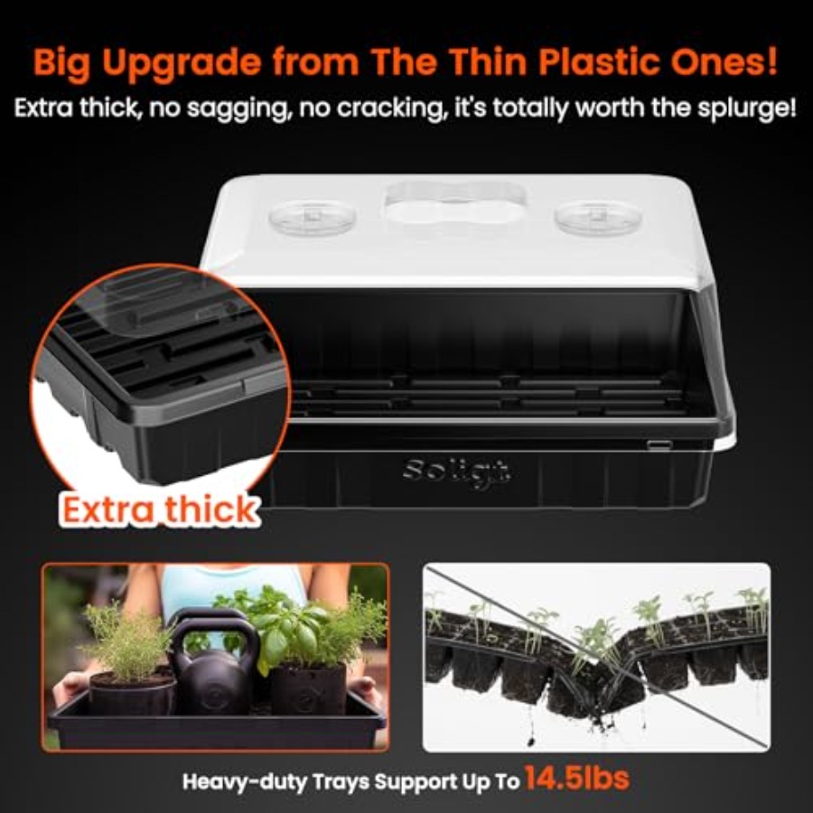 Thick Plastic] Strong Seed Sta - مراجعة Propagation Tray Dome وسعره