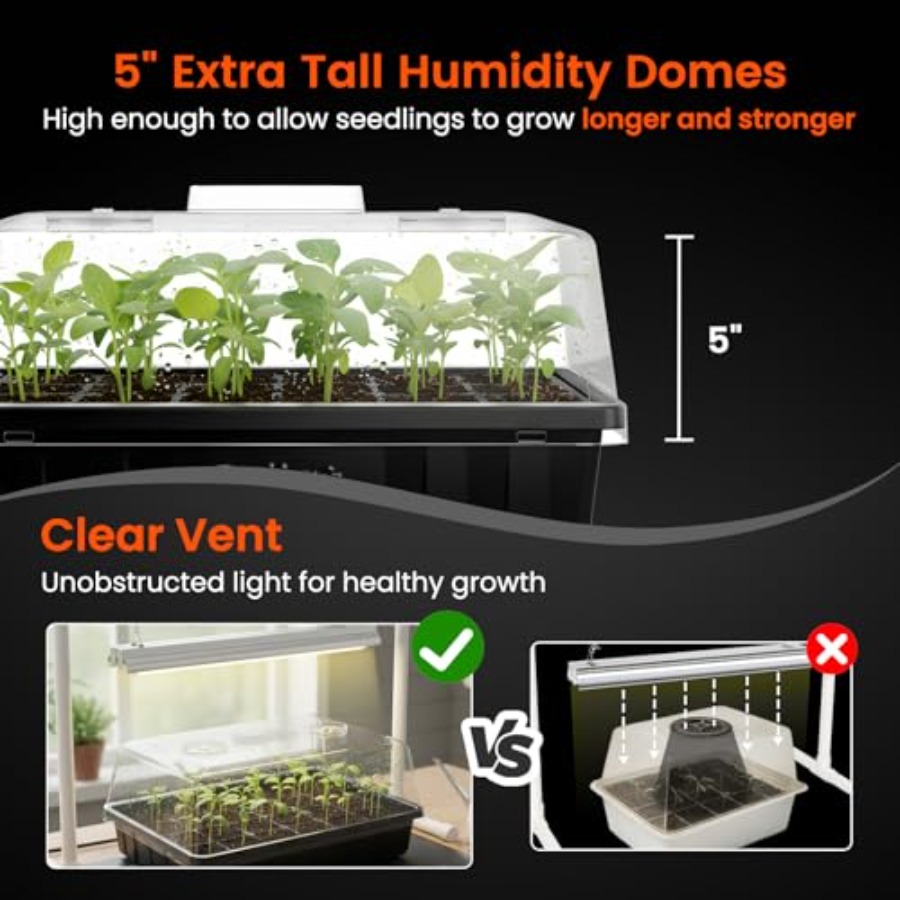 Thick Plastic] Strong Seed Sta - مراجعة Propagation Tray Dome وسعره