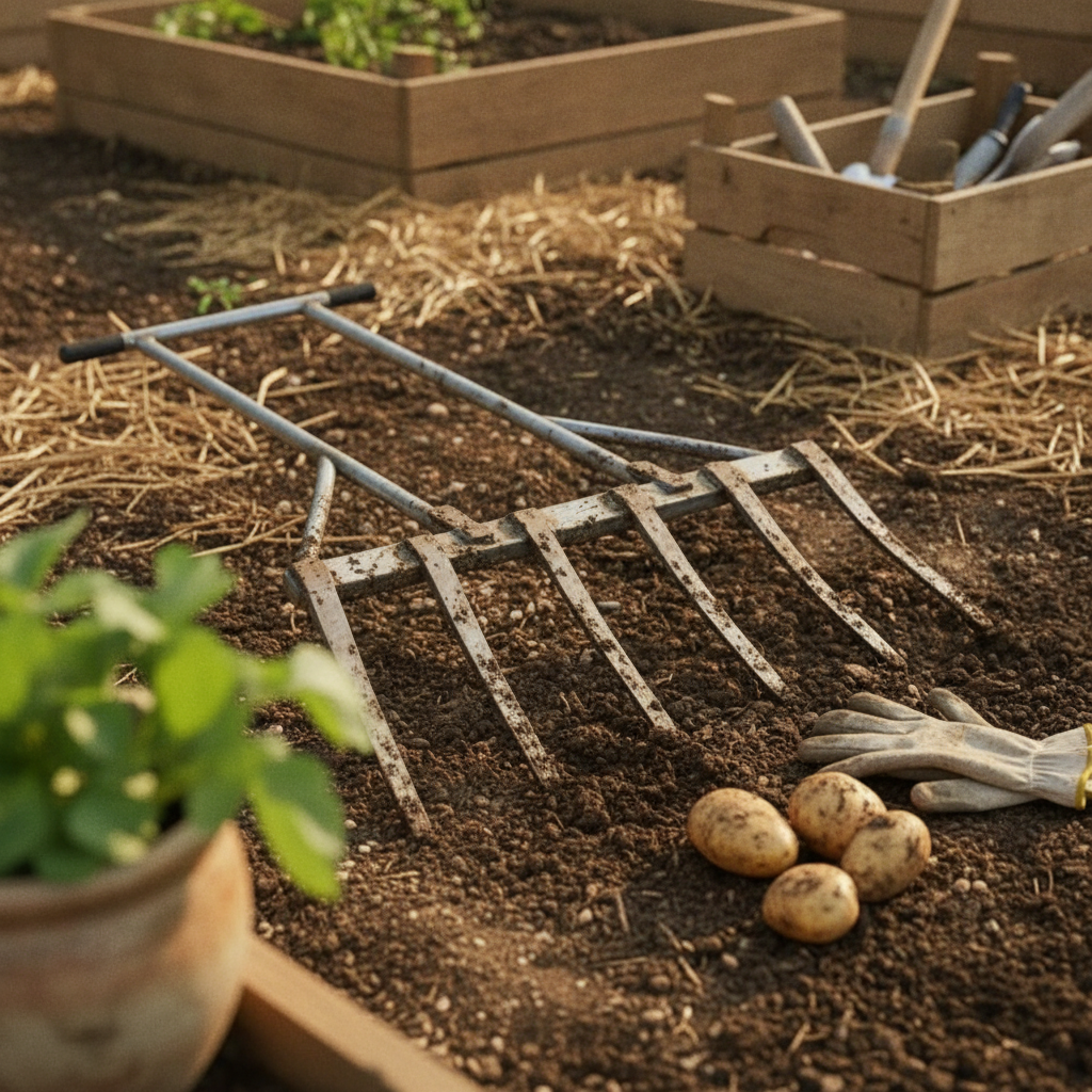 Steel Tines Fourche Agricole D - مراجعة Gardening Tools Heavy Duty وسعره