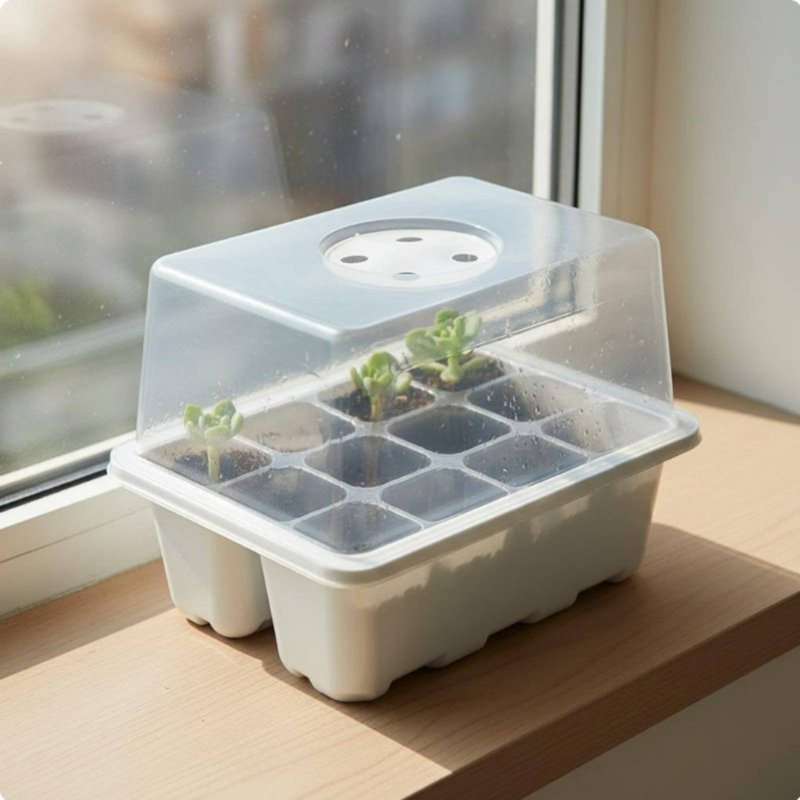 12 Compartment Seed Starting T - مراجعة Propagation Tray Dome وسعره