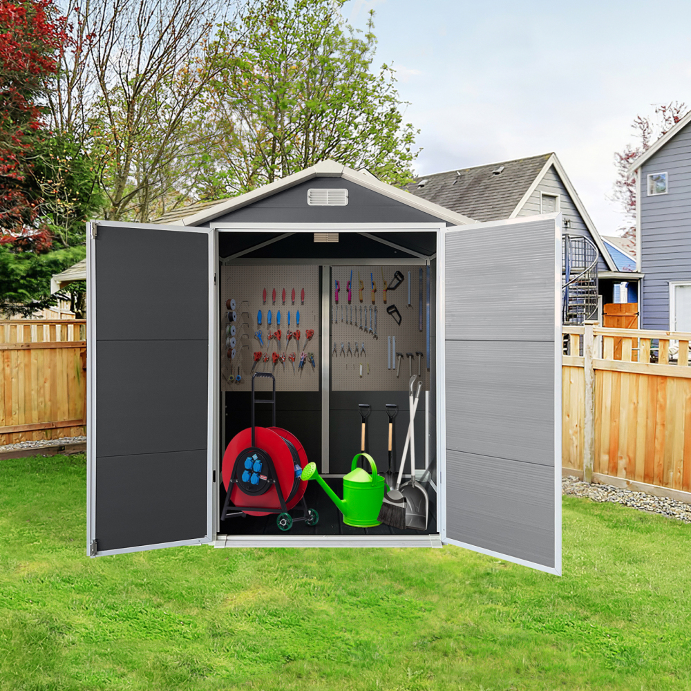 6x4 FT Gray Plastic Outdoor St - مراجعة Gardening Tools Store وسعره