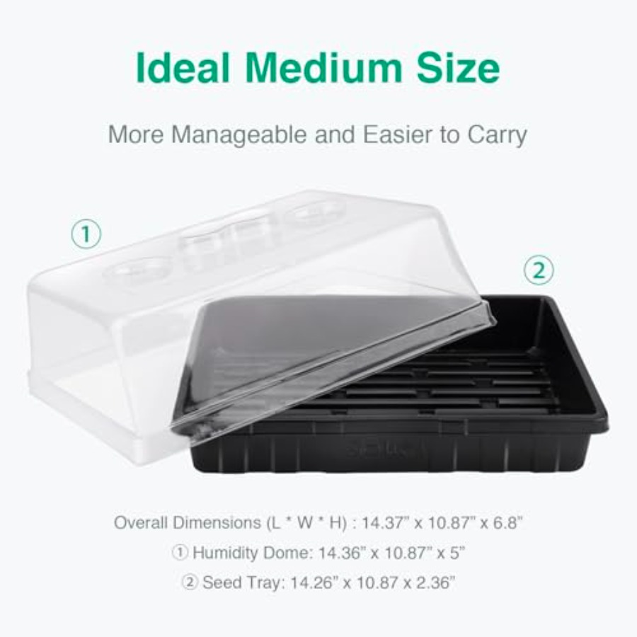 Thick Plastic] Strong Seed Sta - مراجعة Propagation Tray Dome وسعره