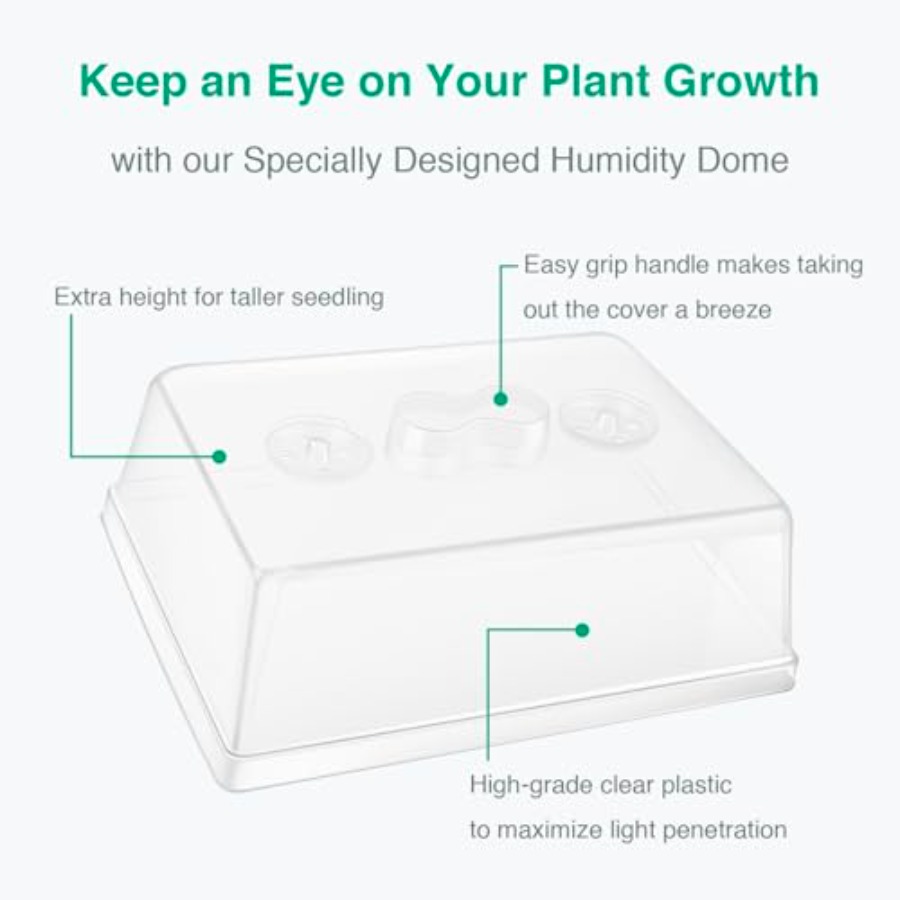 Thick Plastic] Strong Seed Sta - مراجعة Propagation Tray Dome وسعره