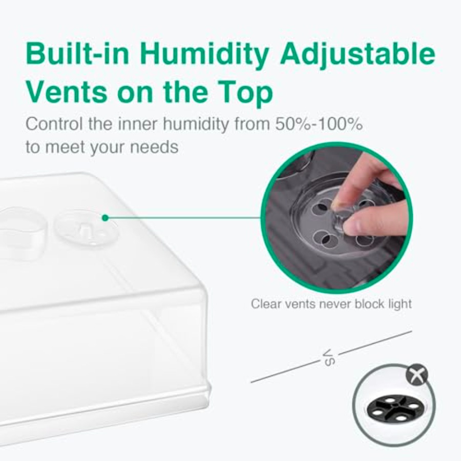 Thick Plastic] Strong Seed Sta - مراجعة Propagation Tray Dome وسعره