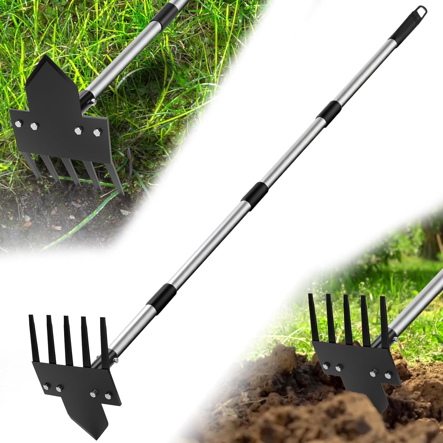 2-in-1 Hoe Garden Tools, 17-58 - مراجعة Gardening Tools Hoe وسعره