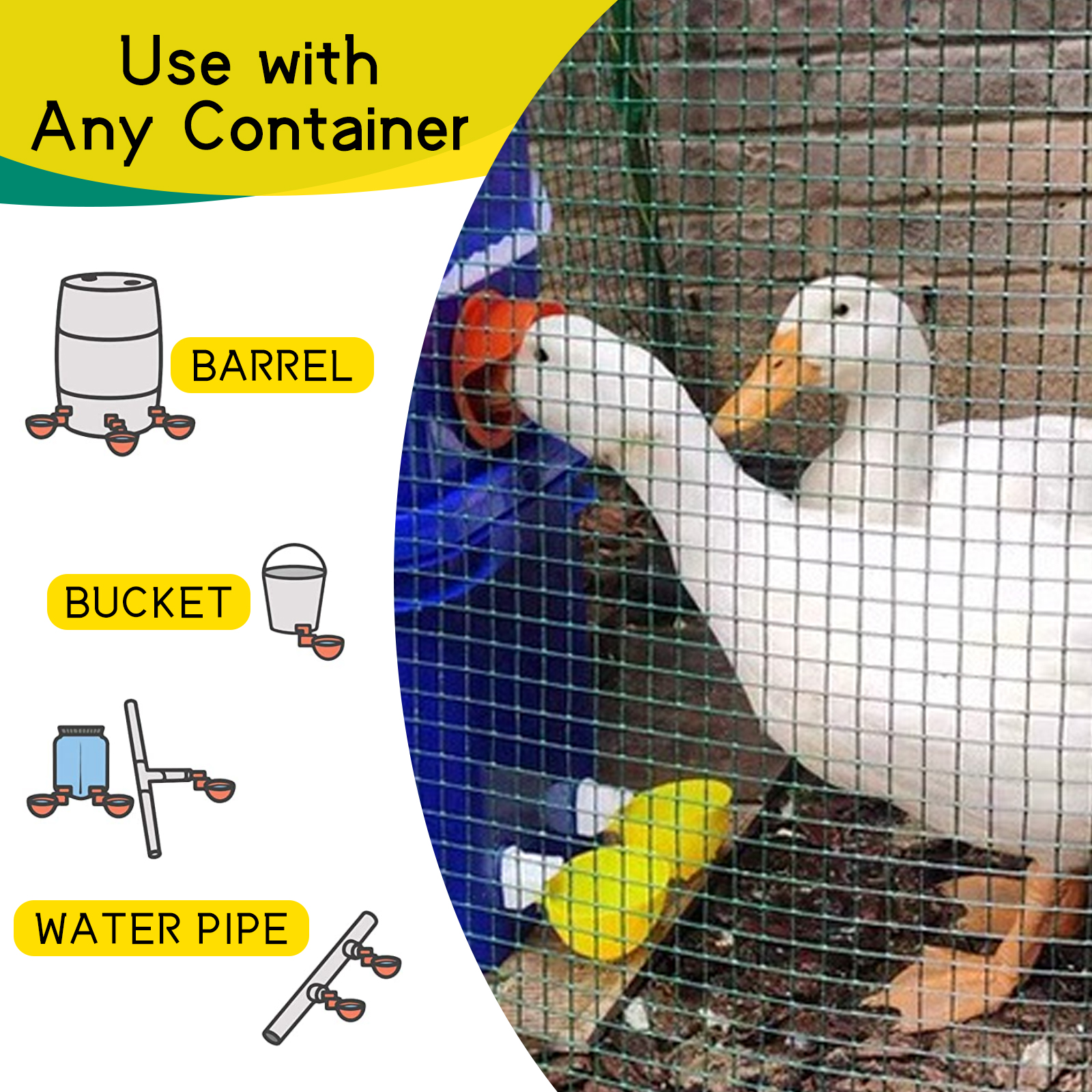 10PCS Chicken Drinker Cup Poul - مراجعة Fertilizer Dispenser وسعره